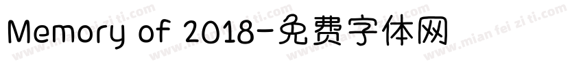 Memory of 2018字体转换